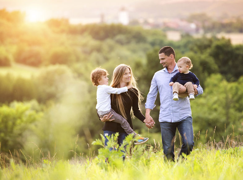 Family enjoying life while having all financial issues under control