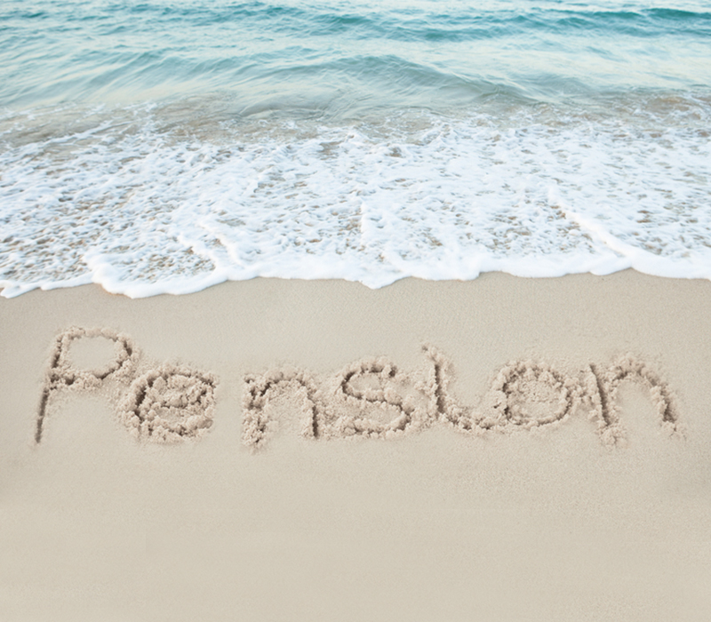 Enjoying your pension on the beach