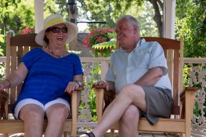 retired couple enjoying defined benefits