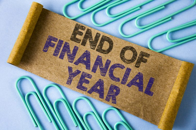Text sign showing End Of Financial Year. Conceptual photo Taxes time accounting June database